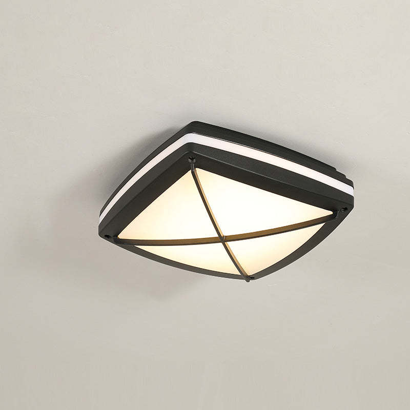 Waterproof Aluminum Acrylic Square LED Outdoor Flush Light — D / Warm Light(3000K) / 110V-120V For US/CA