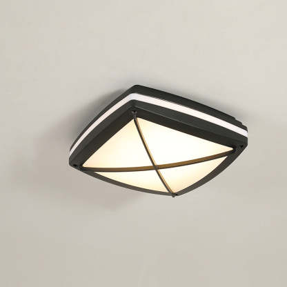 Waterproof Aluminum Acrylic Square LED Outdoor Flush Light — D / Warm Light(3000K) / 110V-120V For US/CA