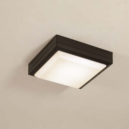Waterproof Aluminum Acrylic Square LED Outdoor Flush Light — D / White Light (5000K) / 110V-120V For US/CA