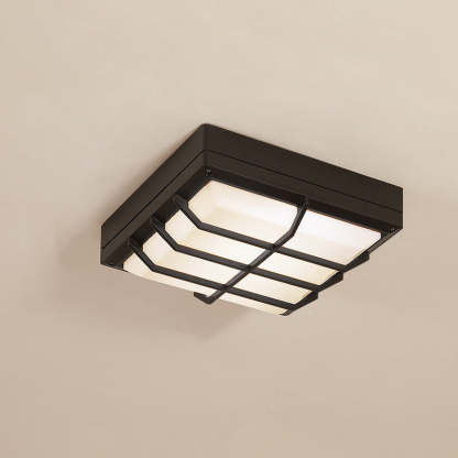 Waterproof Aluminum Acrylic Square LED Outdoor Flush Light — D / White Light (5000K) / 220V-240V For UK/AU