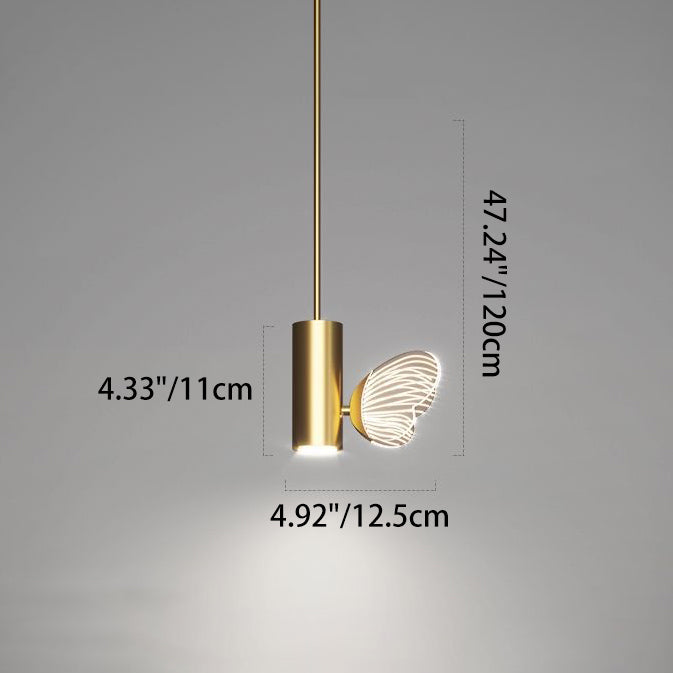 Nordic Iron Aluminum Acrylic Butterfly LED Pendant Light