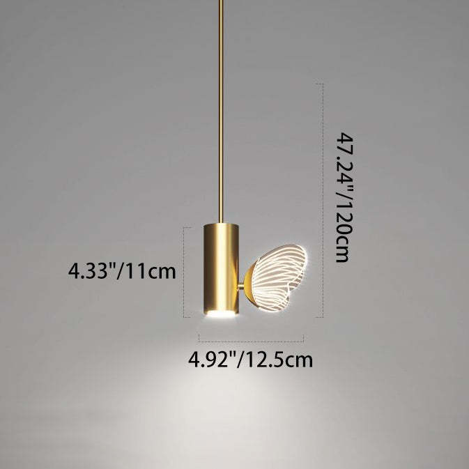 Nordic Iron Aluminum Acrylic Butterfly LED Pendant Light