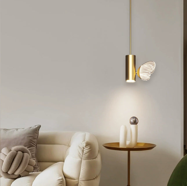 Nordic Iron Aluminum Acrylic Butterfly LED Pendant Light