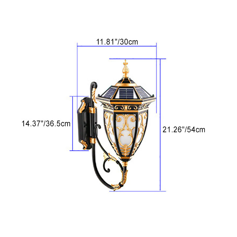 European Solar Aluminum Lantern Flower Mansion — Downward / Solar - 3V