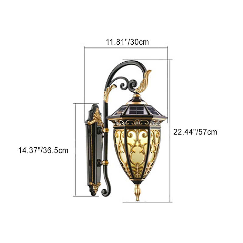 European Solar Aluminum Lantern Flower Mansion
