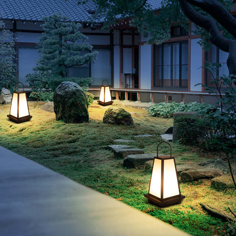 Japanese Solar Honeycomb Lantern Light