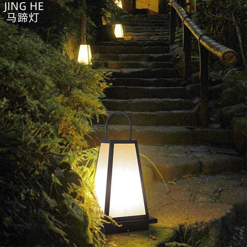 Japanese Solar Honeycomb Lantern Light