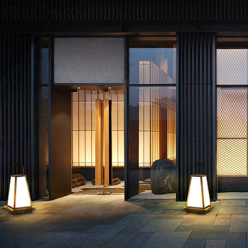 Japanese Solar Honeycomb Lantern Light
