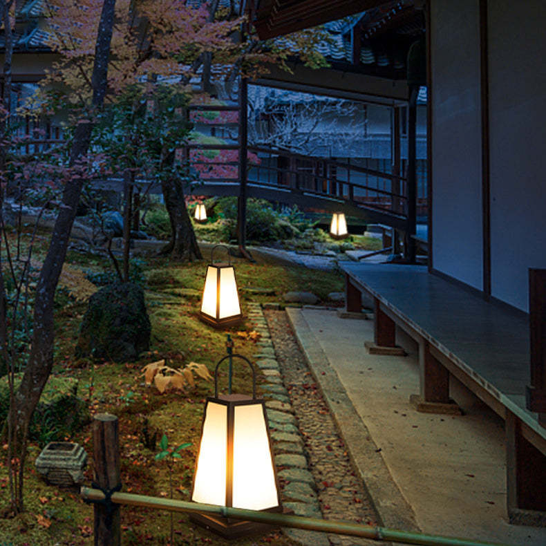 Japanese Solar Honeycomb Lantern Light