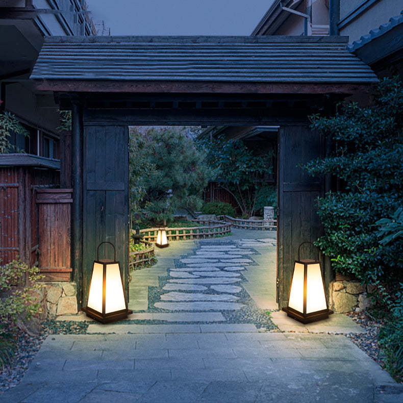 Japanese Solar Honeycomb Lantern Light
