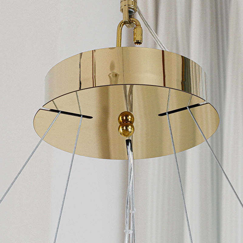 Traditional French Iron Stainless Steel Glass Frosted Flower Petal 6/8/10/12/16/20 Light Chandeliers For Living Room