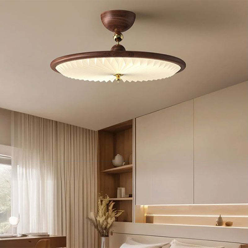 Vintage Iron Acrylic Pleated LED Ceiling Light