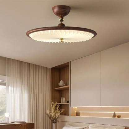 Vintage Iron Acrylic Pleated LED Ceiling Light