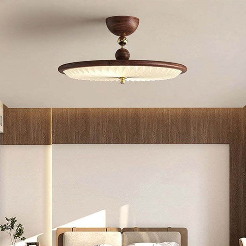 Vintage Iron Acrylic Pleated LED Ceiling Light