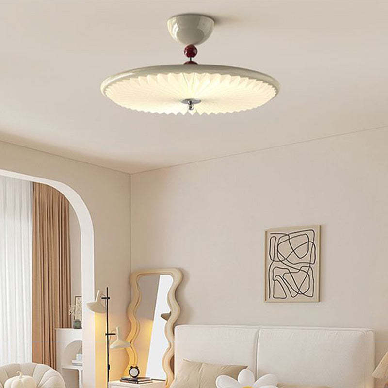 Vintage Iron Acrylic Pleated LED Ceiling Light