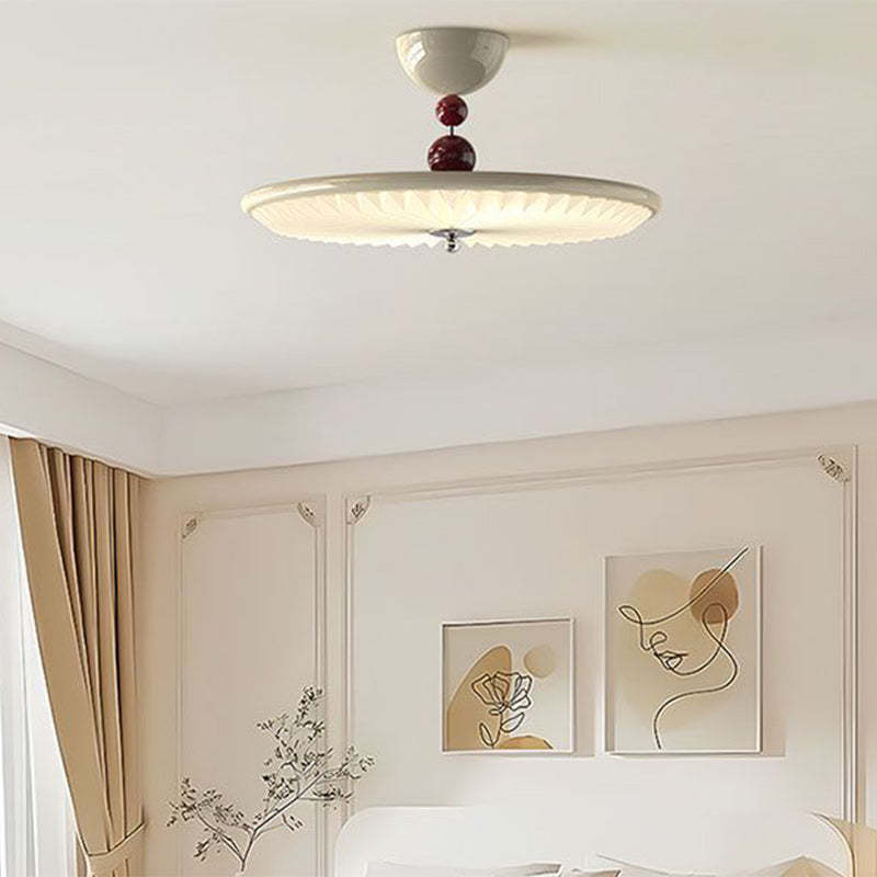 Vintage Iron Acrylic Pleated LED Ceiling Light