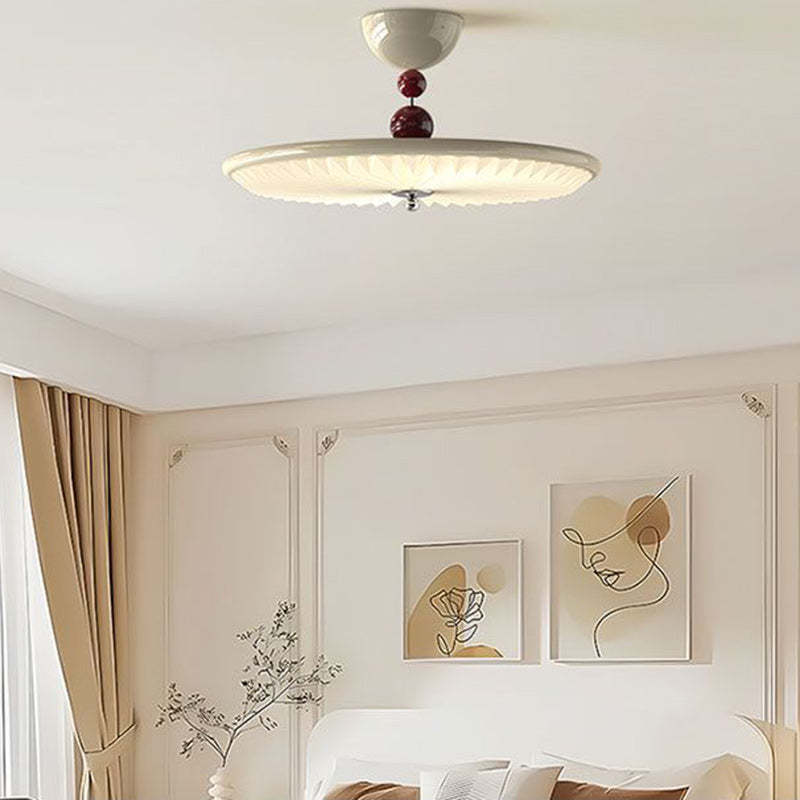 Vintage Iron Acrylic Pleated LED Ceiling Light