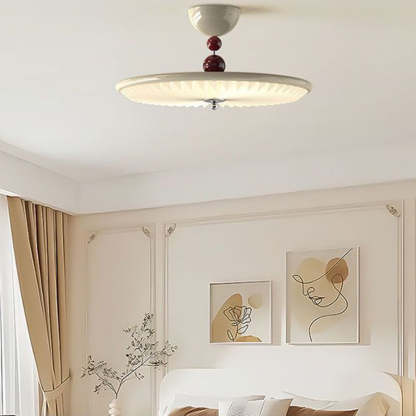 Vintage Iron Acrylic Pleated LED Ceiling Light