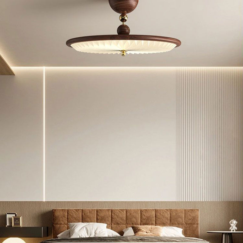Vintage Iron Acrylic Pleated LED Ceiling Light