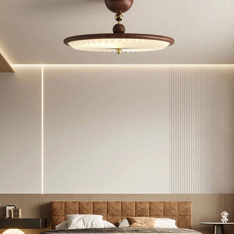 Vintage Iron Acrylic Pleated LED Ceiling Light