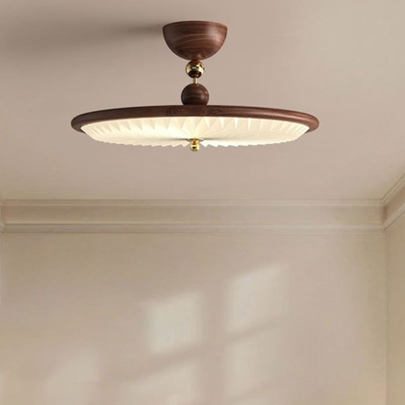 Vintage Iron Acrylic Pleated LED Ceiling Light