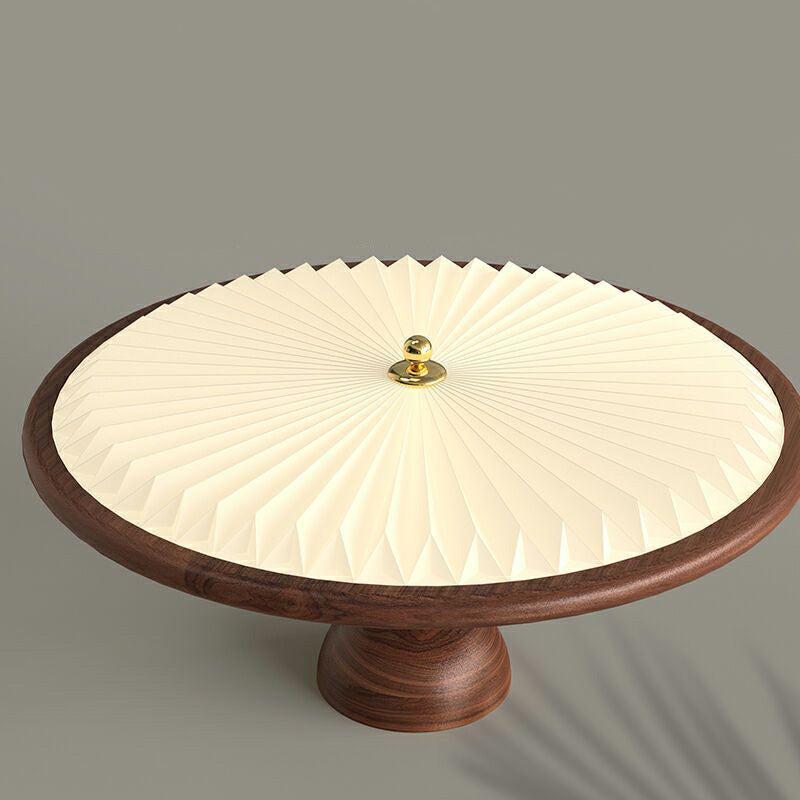 Vintage Iron Acrylic Pleated LED Ceiling Light