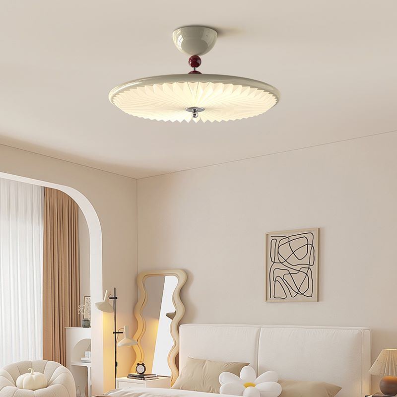 Vintage Iron Acrylic Pleated LED Ceiling Light