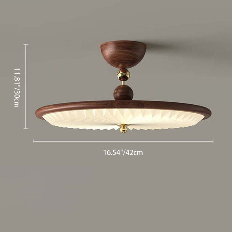 Vintage Iron Acrylic Pleated LED Ceiling Light