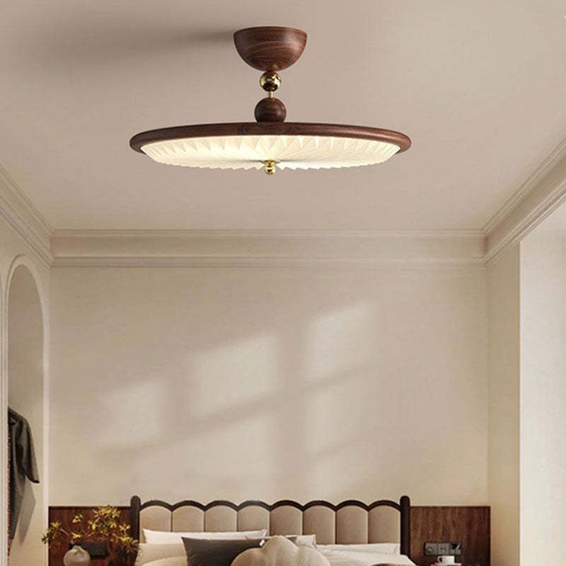 Vintage Iron Acrylic Pleated LED Ceiling Light