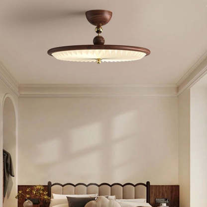 Vintage Iron Acrylic Pleated LED Ceiling Light