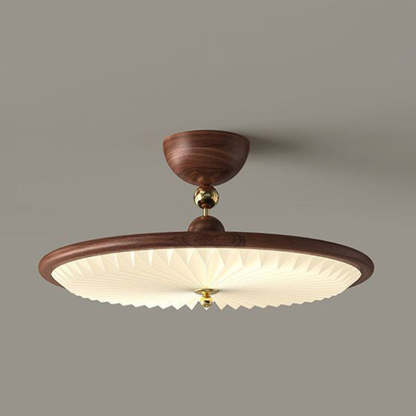 Vintage Iron Acrylic Pleated LED Ceiling Light