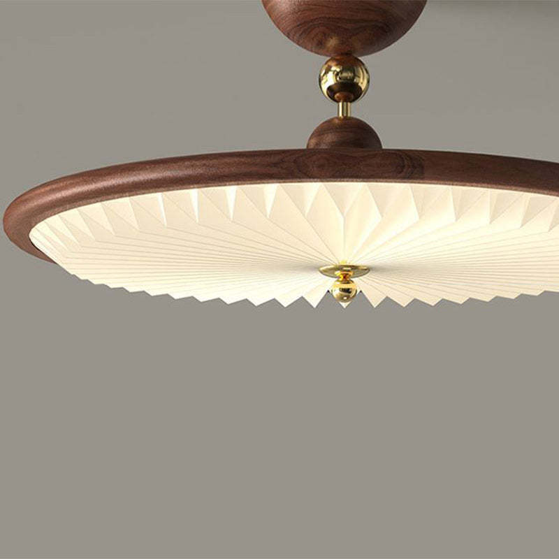 Vintage Iron Acrylic Pleated LED Ceiling Light
