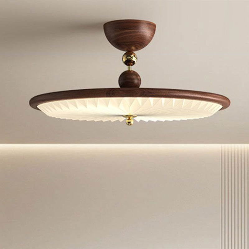 Vintage Iron Acrylic Pleated LED Ceiling Light