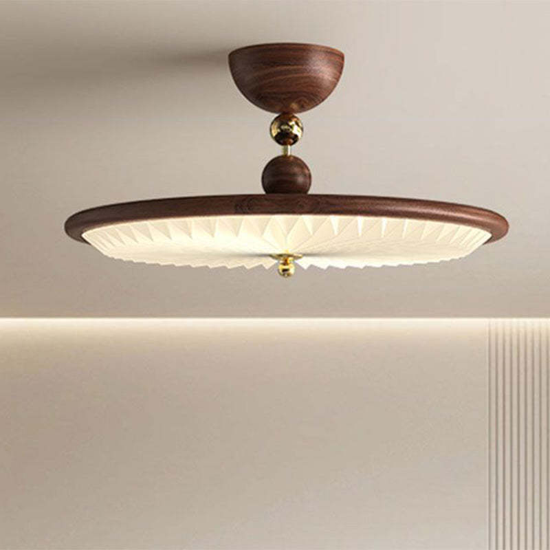 Vintage Iron Acrylic Pleated LED Ceiling Light