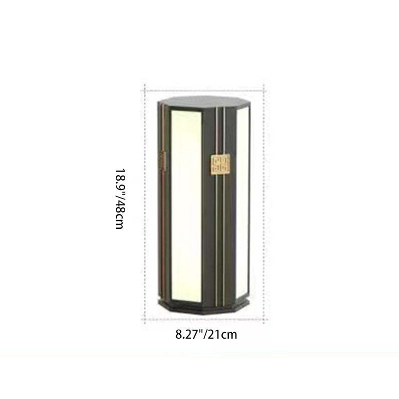Chinese Solar Stainless Steel Cylinder Octagon LED Light