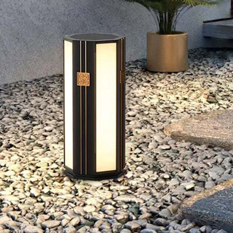 Chinese Solar Stainless Steel Cylinder Octagon LED Light