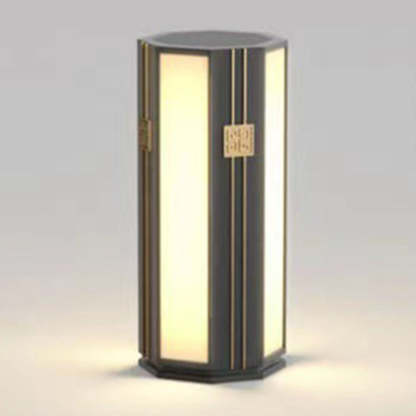 Chinese Solar Stainless Steel Cylinder Octagon LED Light