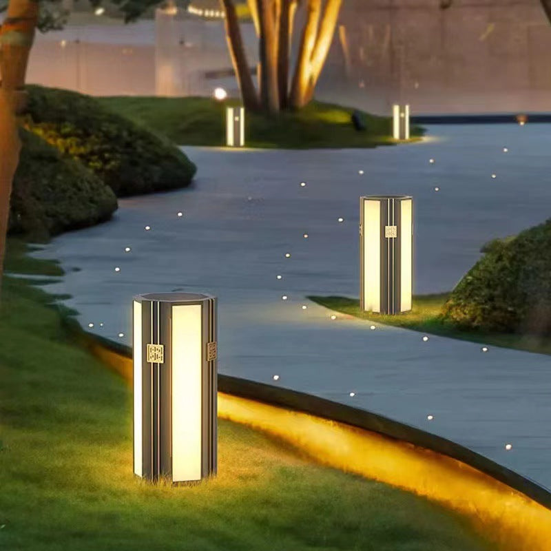 Lighom chinese octagon stainless steel landscape lighting — Hardwired / 220V-240V (UK/AU)