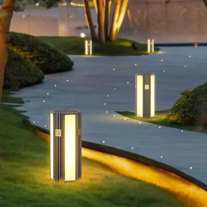 Chinese Solar Stainless Steel Cylinder Octagon LED Light
