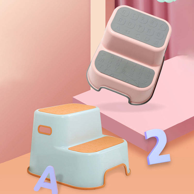 Kids Letter 2-Tier Footstool — Blue