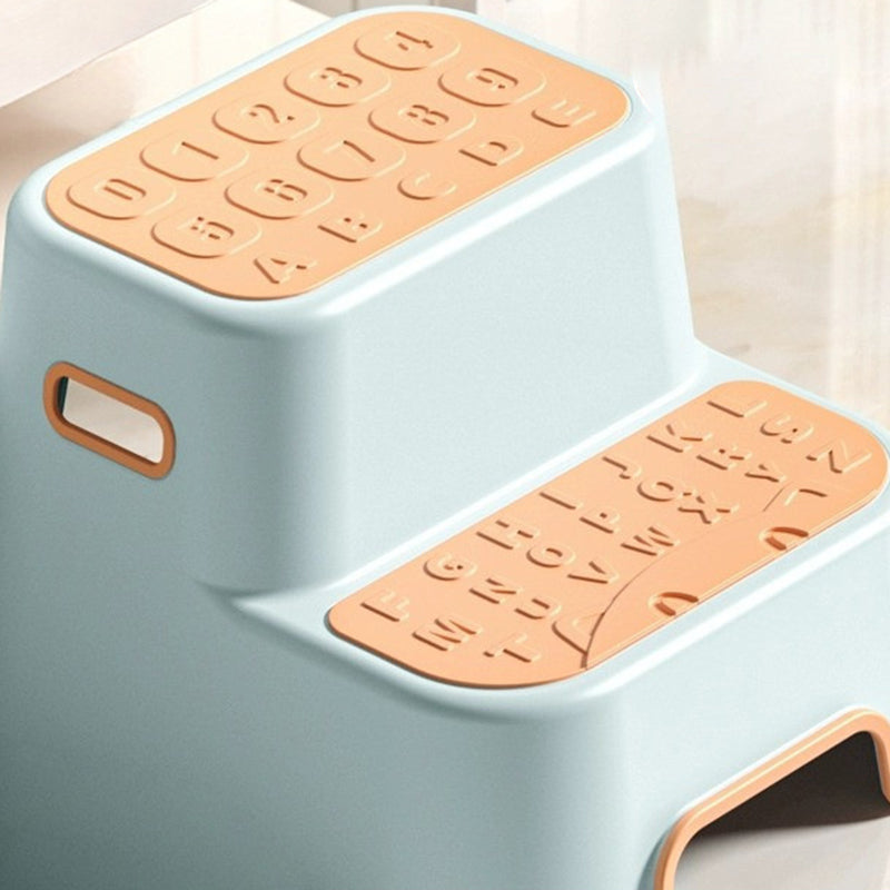 Kids Letter 2-Tier Footstool — Light Pink