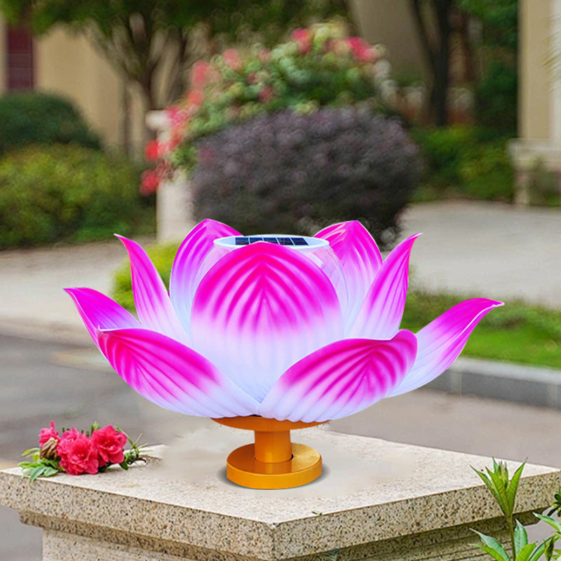 Chinese Solar Lotus LED Outdoor Landscape Light