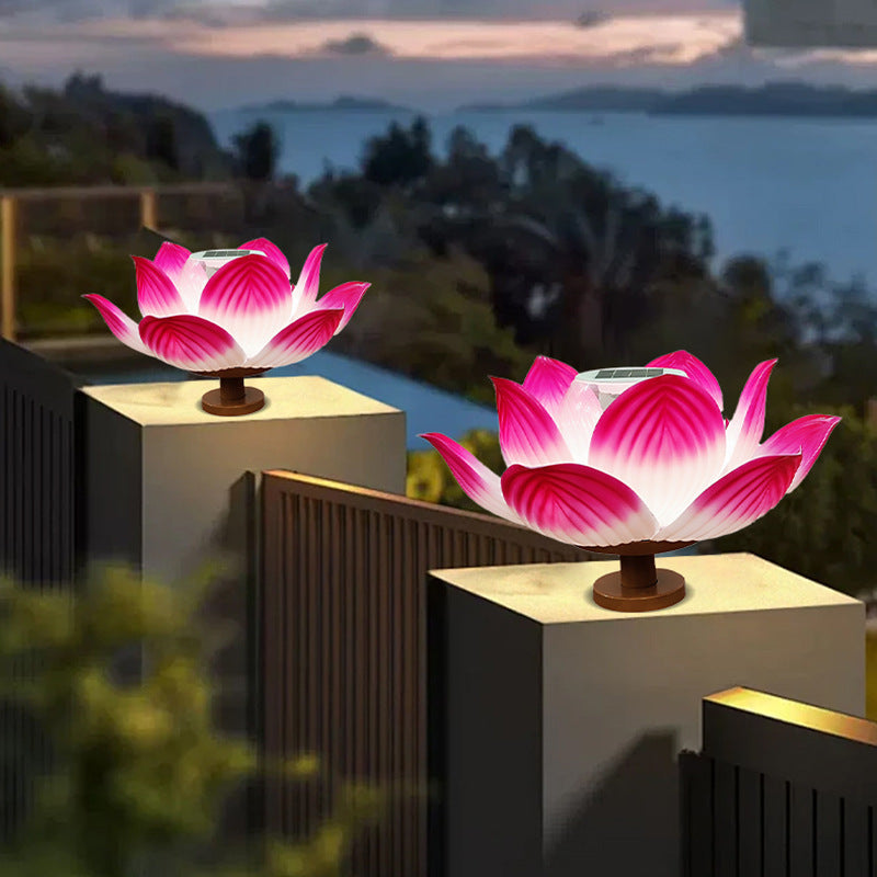 Chinese Solar Lotus LED Outdoor Landscape Light