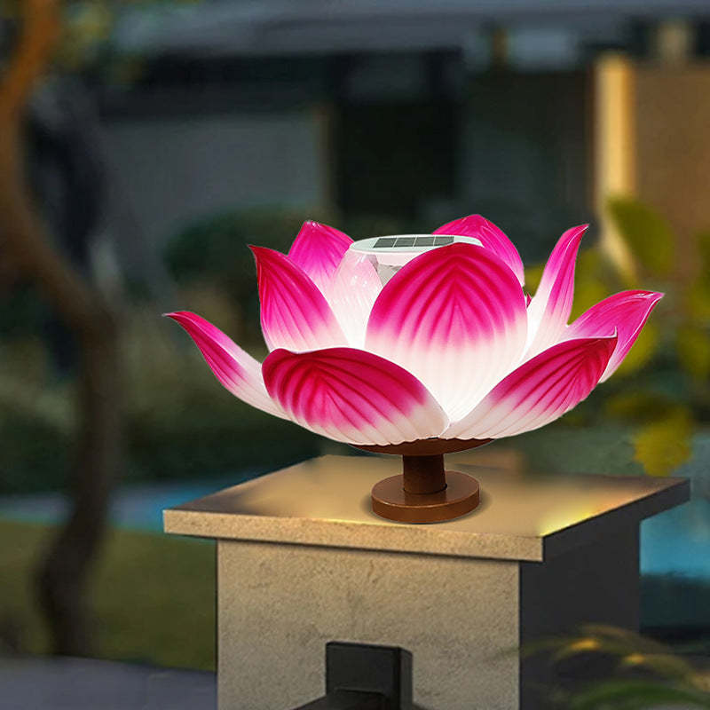 Chinese Solar Lotus LED Outdoor Landscape Light