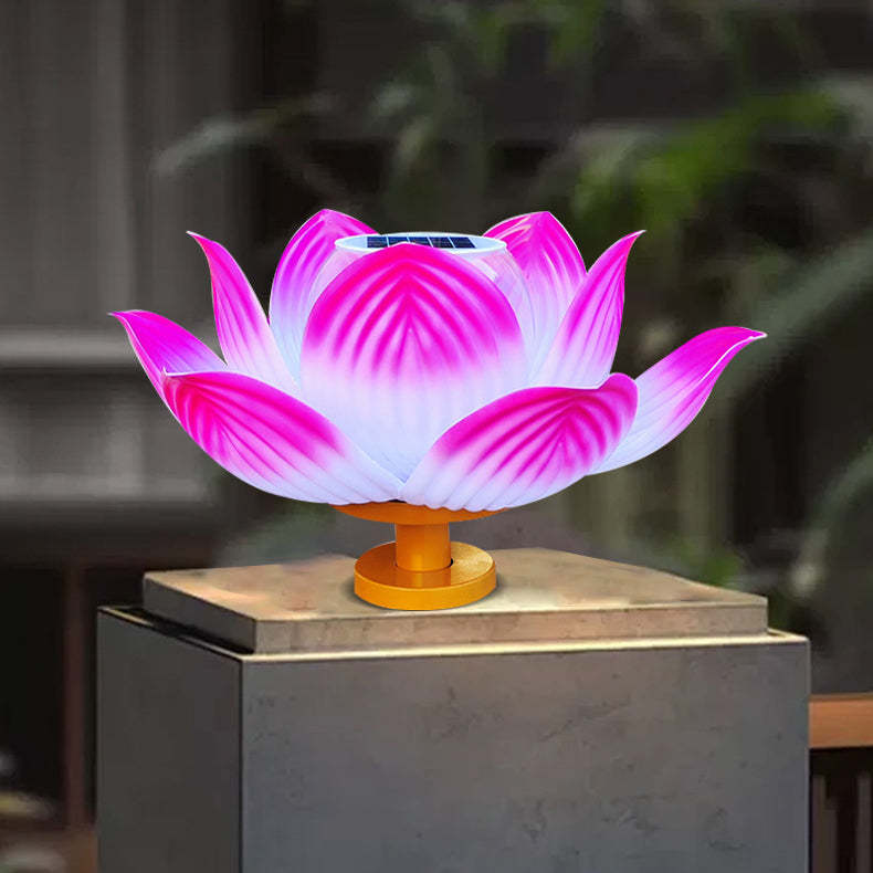 Chinese Solar Lotus LED Outdoor Landscape Light