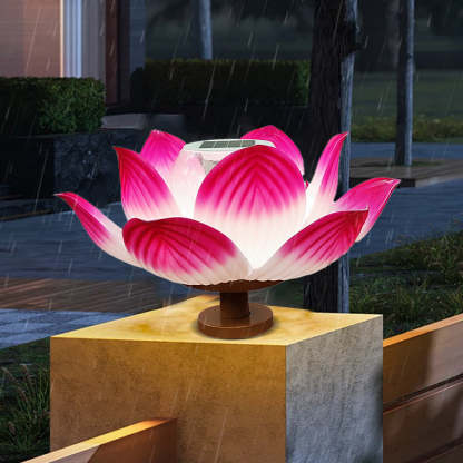 Chinese Solar Lotus LED Outdoor Landscape Light