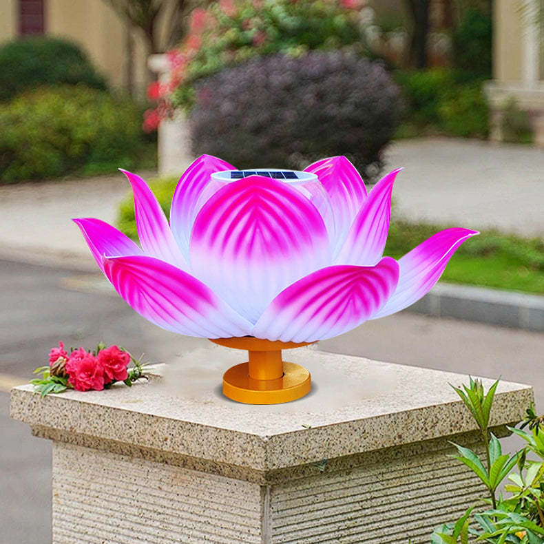 Chinese Solar Lotus LED Outdoor Landscape Light