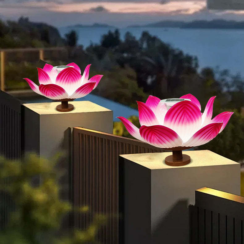 Chinese Solar Lotus LED Outdoor Landscape Light