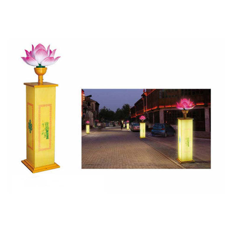 Chinese Solar Lotus LED Outdoor Landscape Light