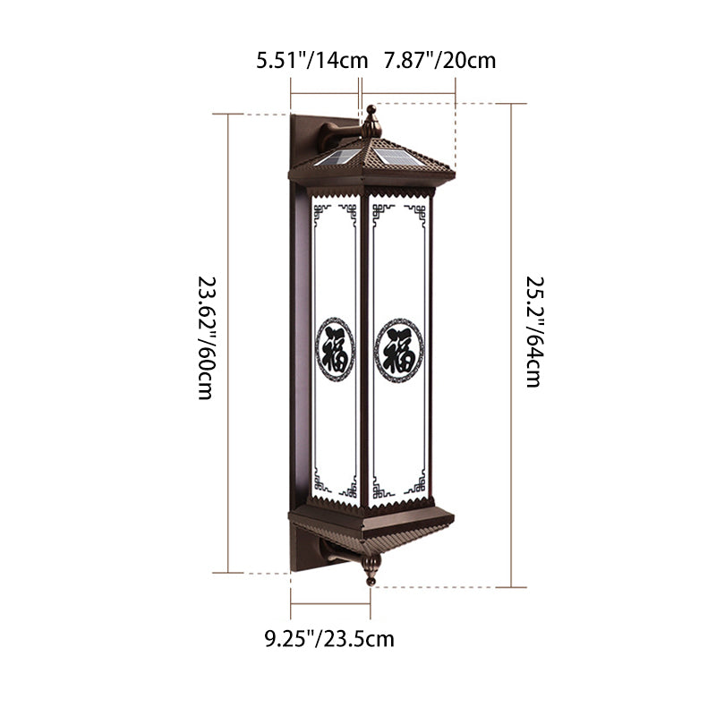 Chinese Aluminum Happiness Wealth Wall Sconce — Small - D / Warm Light(3000K) / 220V-240V For UK/AU